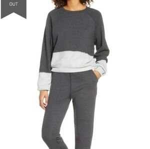 NWT Zella Dip Dye Sweatshirt Grey Forged